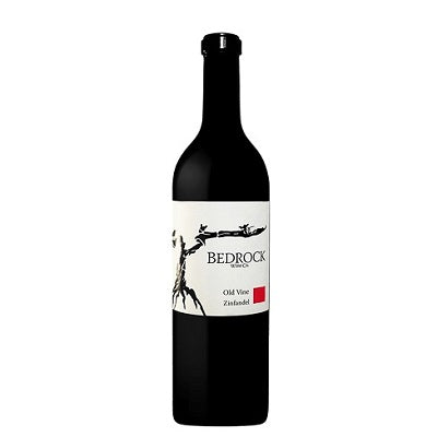 Bottle of Bedrock Wine Co. old vine Zinfandel red wine.