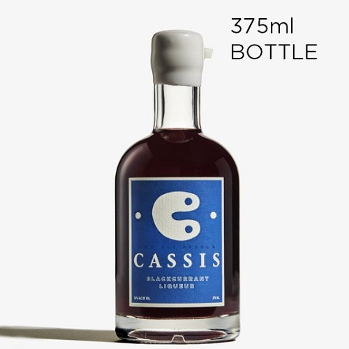 A bottle of C Cassis Blackcurrant Liqueur, available at our Provincetown wine store, Perry's.