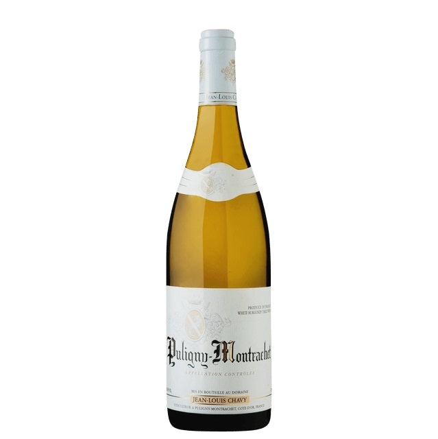 A bottle of Jean Louis Chavy Puligny Montrachet, available at our Provincetown wine store, Perry's