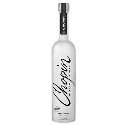 A bottle of Chopin vodka, available at our Provincetown liquor store, Perry's.