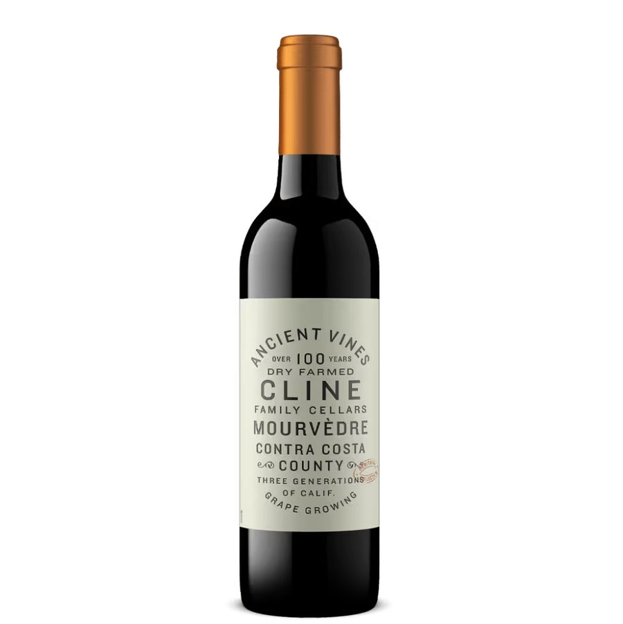 Bottle of Cine Mouvedre wine. Available from our wine store.