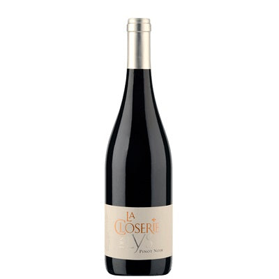 A bottle of Closerie des Lys Pinot Noir, available at our Provincetown wine store, Perry's.