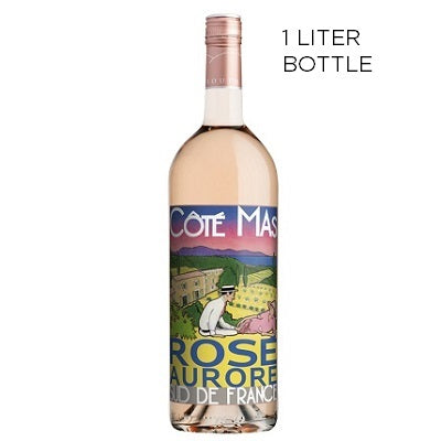 Bottle of Cote Mas Rose wine, available from our wine store, Perry's.