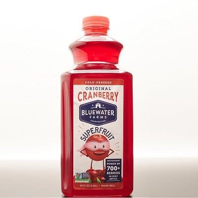 A bottle of Cranberry Juice, available at our Provincetown liquor store, Perry's.
