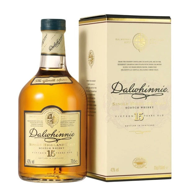 A bottle of Dalwhinnie 15yr Scotch, available at our Provincetown liquor store, Perry's.