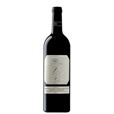 A bottle of Delille D2 red blend, available at our wine store, Perry's