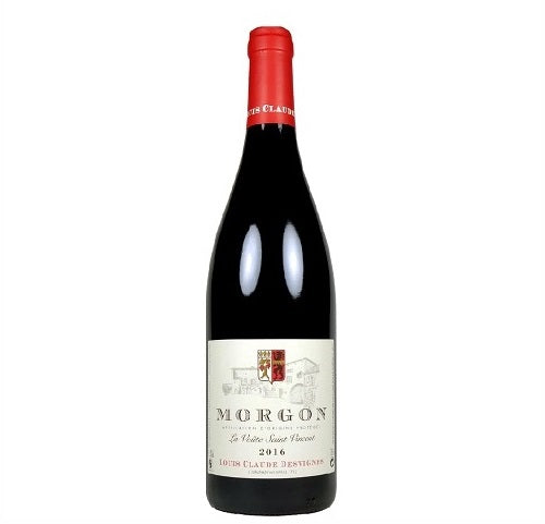 A bottle of Louis Claude Desvignes Morgon, available at our Provincetown wine store, Perry's.