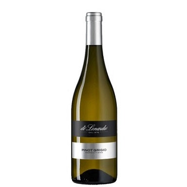 A bottle of Di Lenardo Pinot Grigio, available from our Provincetown Wine Store, Perry's