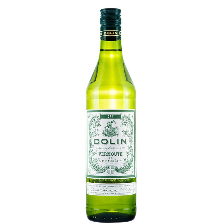 A bottle of Dolin Dry Vermouth, available at our Provincetown liquor store, Perry's.
