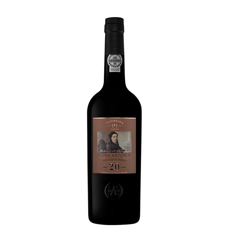 A bottle of Ferreira 20 year Tawny Port, available at our Provincetown wine store, Perry's