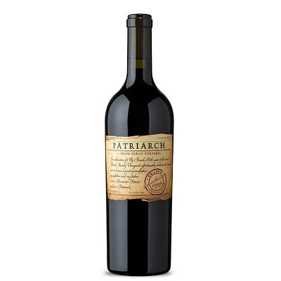 A bottle of Frank Family Patriarch 2017, available at our Provincetown wine store, Perry's