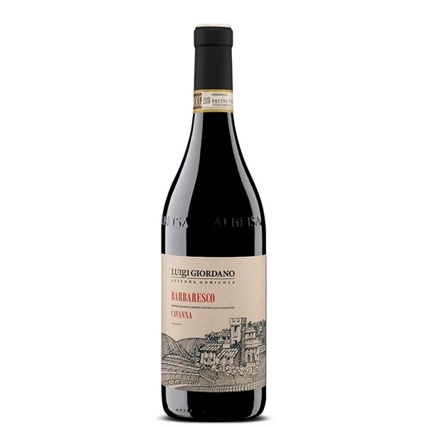 A bottle of Giordano Barbaresco, available at our Provincetown wine store, Perry's.