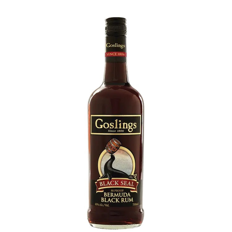 A bottle of Goslings Rum, available at our Provincetown liquor store, Perry's.