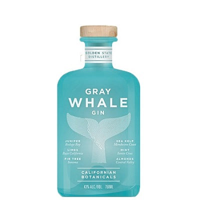 A bottle of Gray Whale Gin, available at our Provincetown liquor store, Perry's.