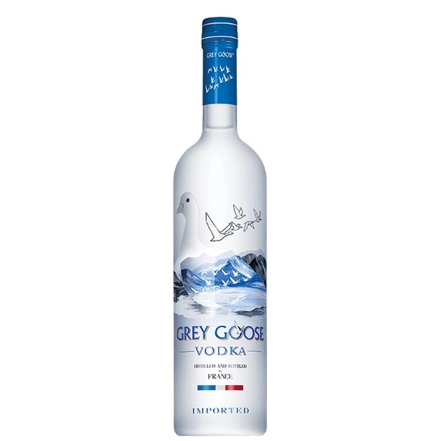 A bottle of Grey Goose Vodka, available at our Provincetown liquor store, Perry's.