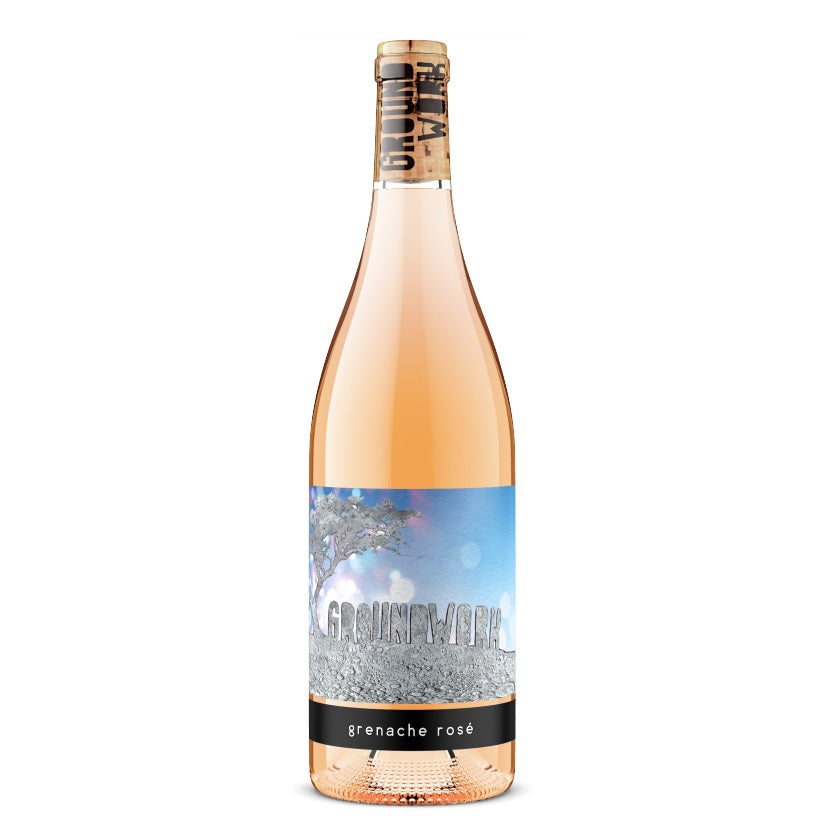 A bottle of groundwork rose, available at our Provincetown wine store, Perry's