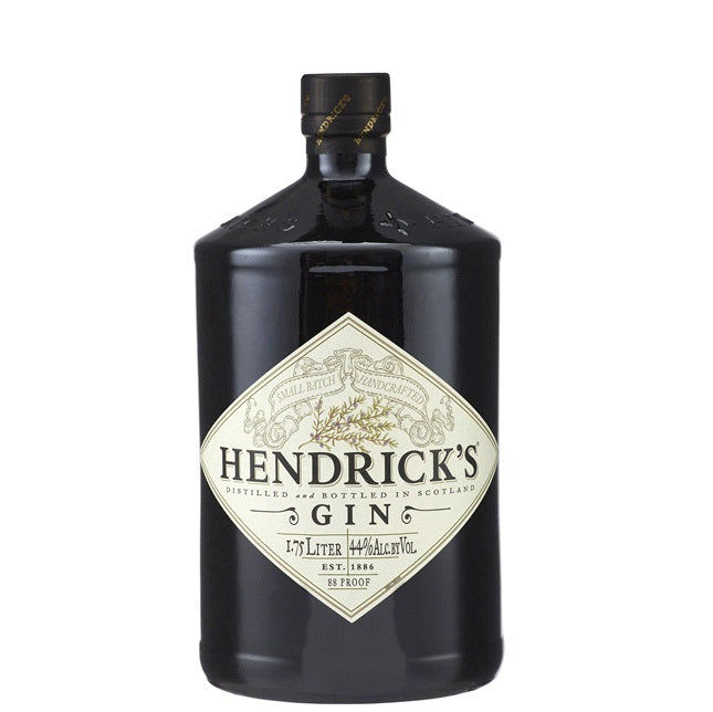 A bottle of Hendrick's Gin, available at our Provincetown liquor store, Perry's.