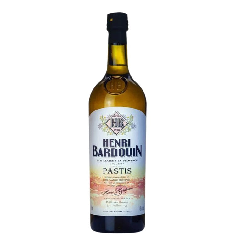 A bottle of Henri Bardouin Pastis, available at our Provincetown liquor store, Perry's.