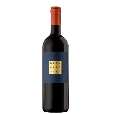 A bottle of Brancaia Il Blu, a merlot based Super Tuscan red wine.