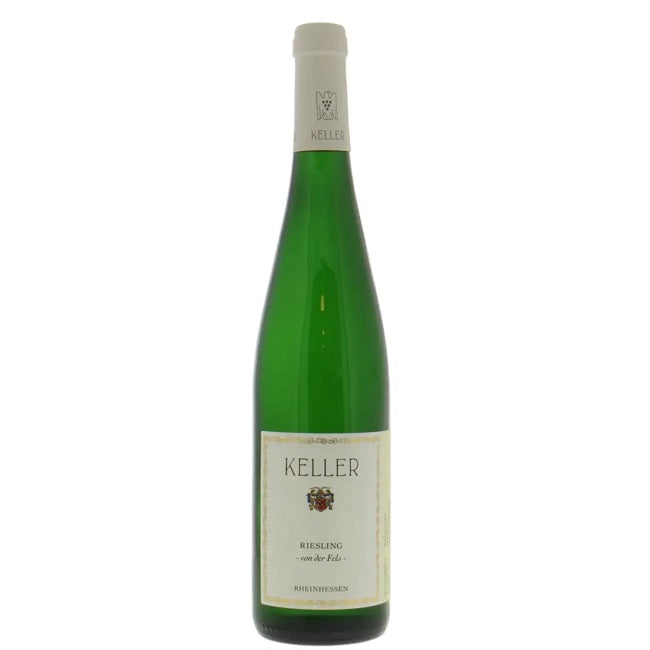 A bottle of Keller Riesling, available at our Provincetown wine store, Perry's.