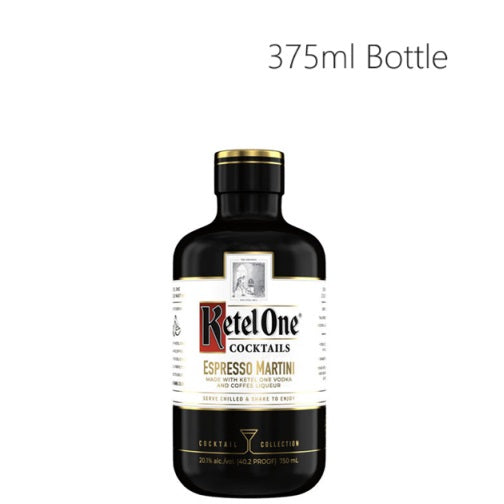 A bottle of Ketel One ready to drink Espresso Martini, available at our Provincetown liquor store, Perry's.