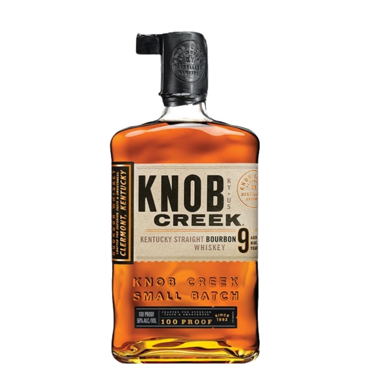 A bottle of Knob Creek Bourbon, available at our Provincetown liquor store, Perry's.