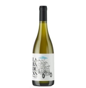 A bottle of Labadens white wine, available at our Provincetown wine store, Perry's.