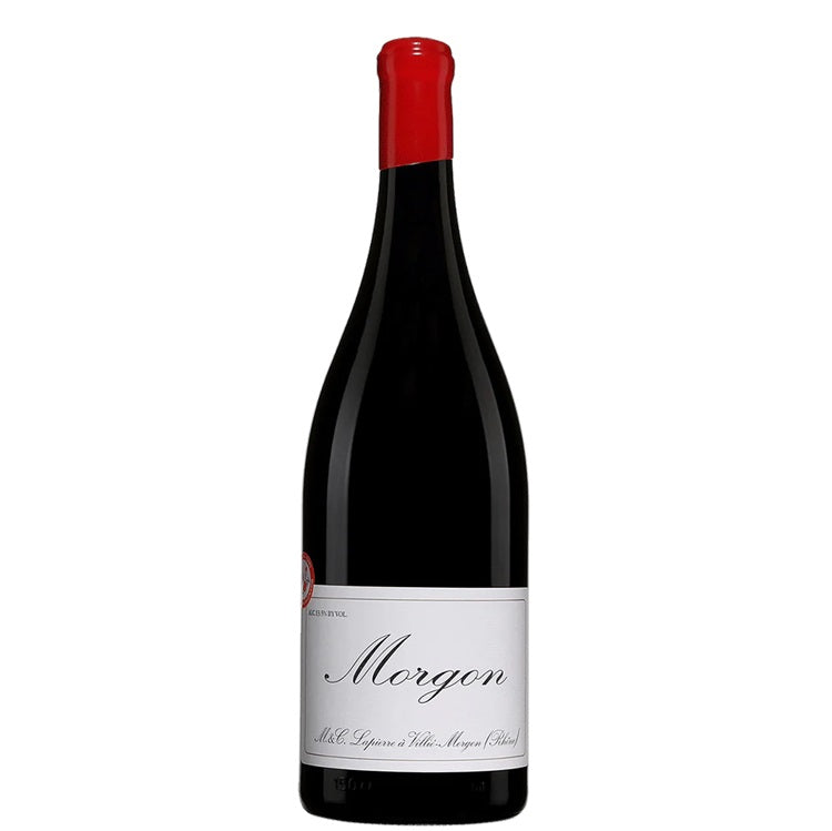 A bottle of Marcel Lapierre Morgon, available at our Provincetown wine store, Perry's.