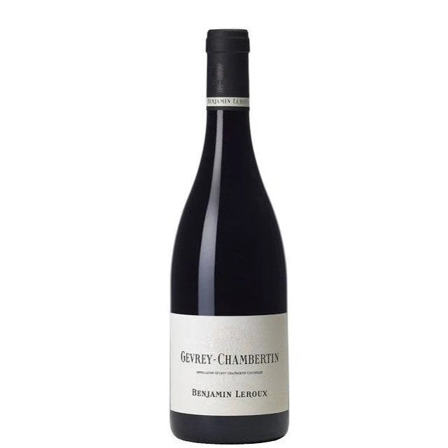 A bottle of Benjamin Leroux Gevrey Chambertin, available from our Provincetown wine store, Perry's