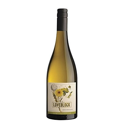 A bottle of Loveblock Sauvignon Blanc, available at our Provincetown wine store, Perry's.