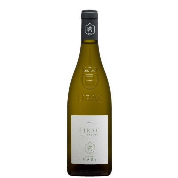 A bottle of Domaine Maby Lirac, available at our Provincetown wine store, Perry's