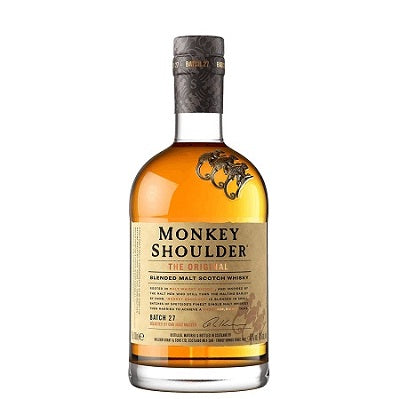 A bottle of Monkey Shoulder Whisky, available at our Provincetown liquor store, Perry's.