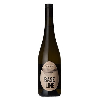 A bottle of Ovum Base Line Riesling, available at our Provincetown wine store, Perry's.