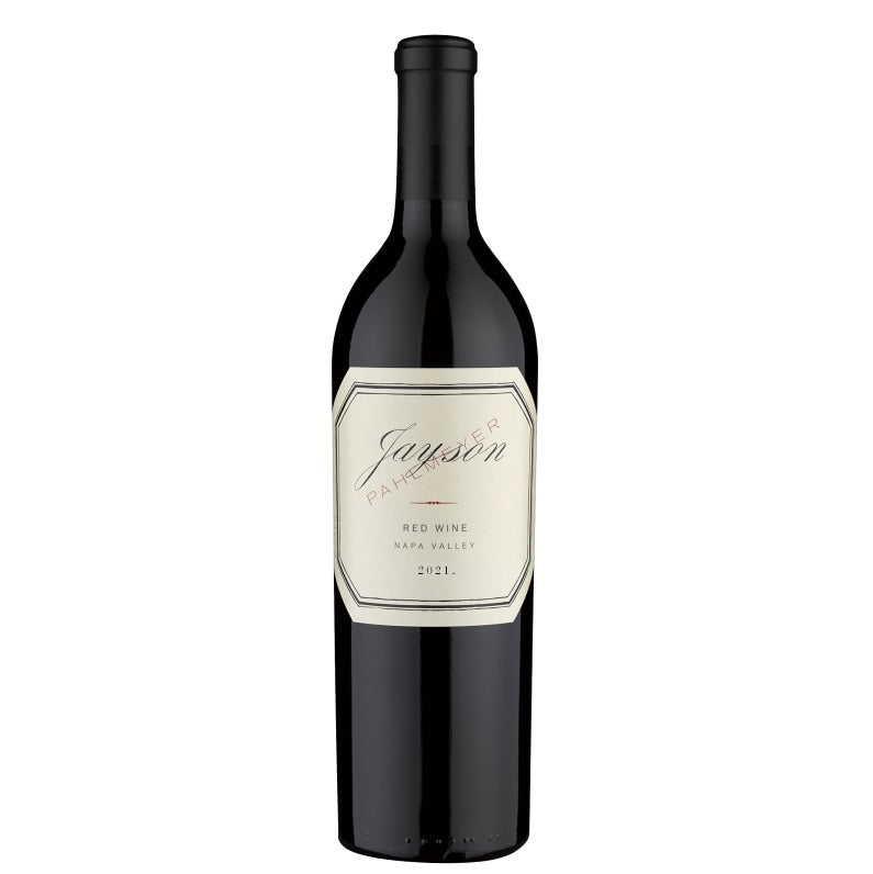 A bottle of Jayson Red Blend, available at our Provincetown wine store, Perry's.