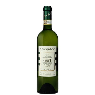 A bottle of Picollo Gavi, available at our Provincetown wine store, Perry's.
