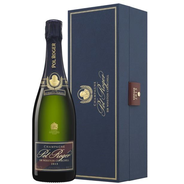 Bottle in gift box of Pol Roger Sir Winston Churchill Champagne 2013 vintage