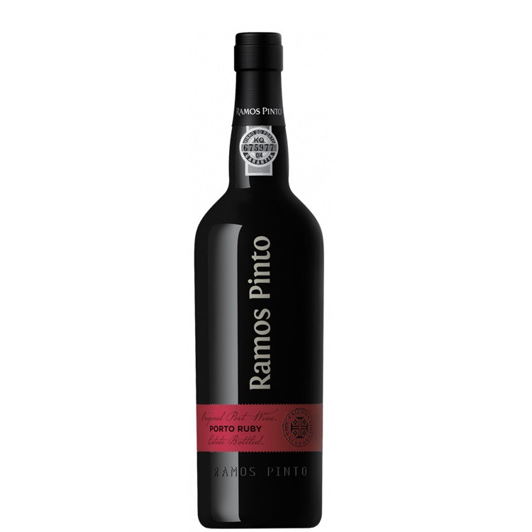 A bottle of Ramos Pinto Ruby Port, available at our Provincetown wine store, Perry's.