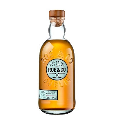A bottle of Roe & Co Whiskey, available at our Provincetown liquor store, Perry's.