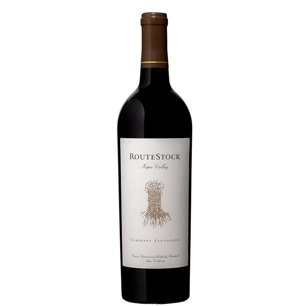 A bottle of Routestock Cabernet Sauvignon, available at our Provincetown wine store, Perry's.