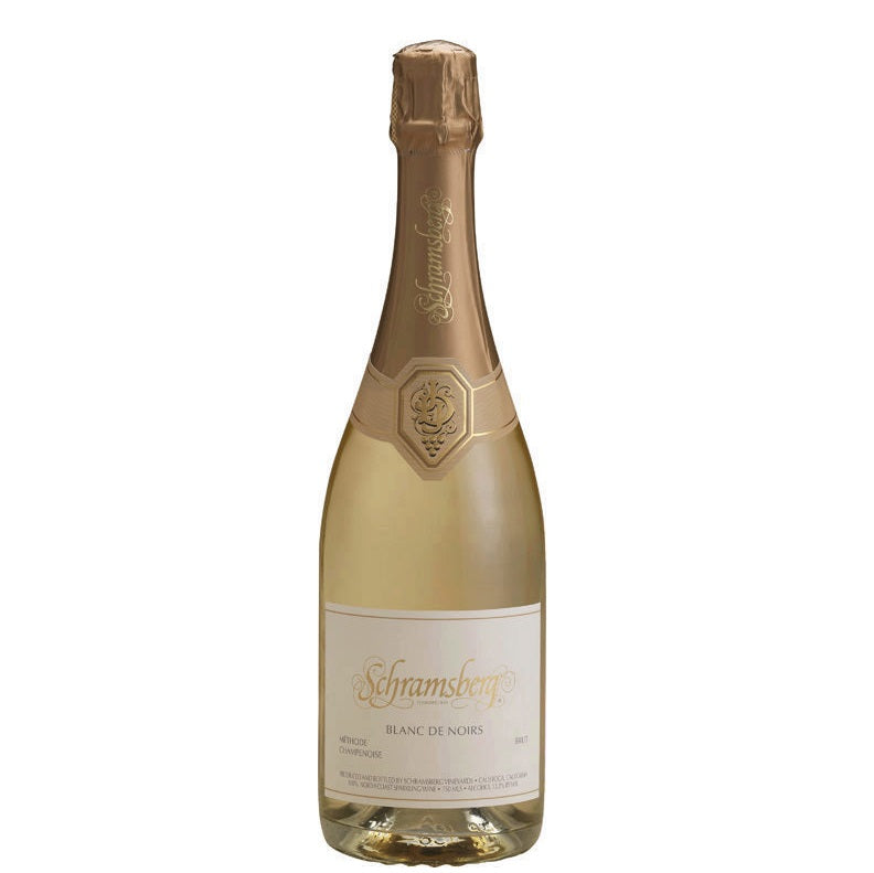 A bottle of Schramsberg Blanc de Noirs, available at our Provincetown wine store, Perry's.