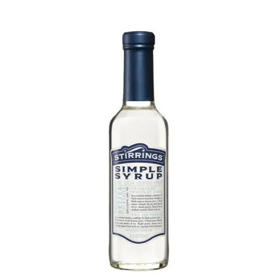 A bottle of Stirring Simple Syrup, available at our Provincetown liquor store, Perry's.