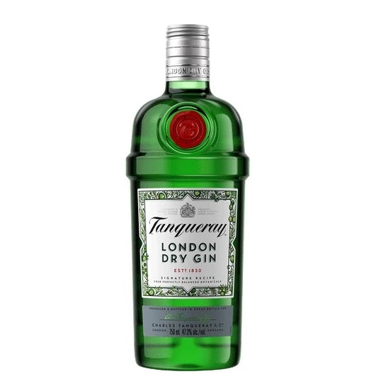 A bottle of Tanqueray Gin, available at our Provincetown liquor store, Perry's.