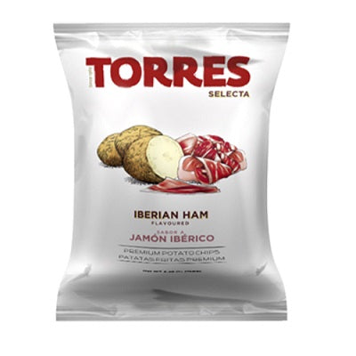 A pack Torres Jamon Chips, available at our Provincetown liquor store, Perry's.