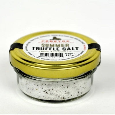 A jar of Truffle Salt, available at our Provincetown liquor store, Perry's.