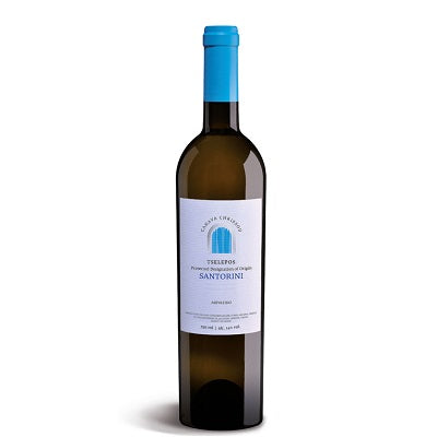 A bottle of Tselepos Assyrtiko, available at our Provincetown wine store, Perry's.