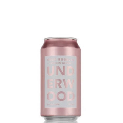 A can of Underwood sparkling rose, available at our Provincetown wine store, Perry's.