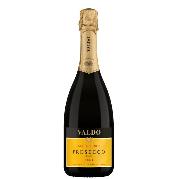 A bottle of Valdo Prosecco, available at our Provincetown wine store, Perry's.