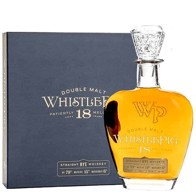 A bottle of Whistlepig 18 Year Double Malt, available at our Provincetown liquor store, Perry's.