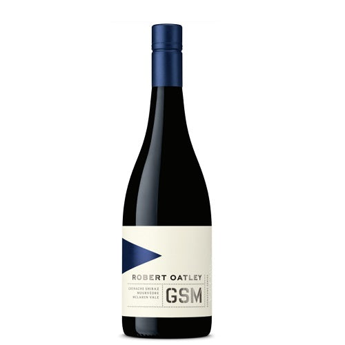 A bottle of Robert Oatley GSM, available at our Provincetown wine store, Perry's.