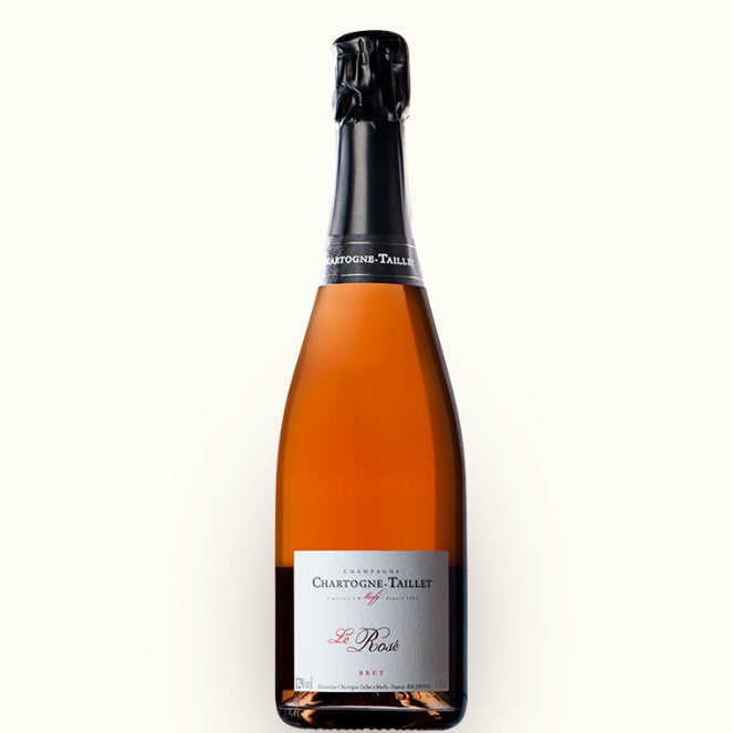 A bottle of Chartogne Taillet Le Rose, available at our Provincetown wine store, Perrys.